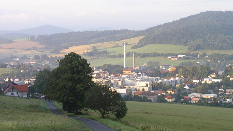 City Kdyne in the Czech Republic. Kdyně - pohled ze severu (od Podzámčí)