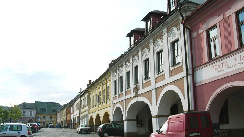 Letohrad , okres Ústí nad Orlicí. Václavské náměstí