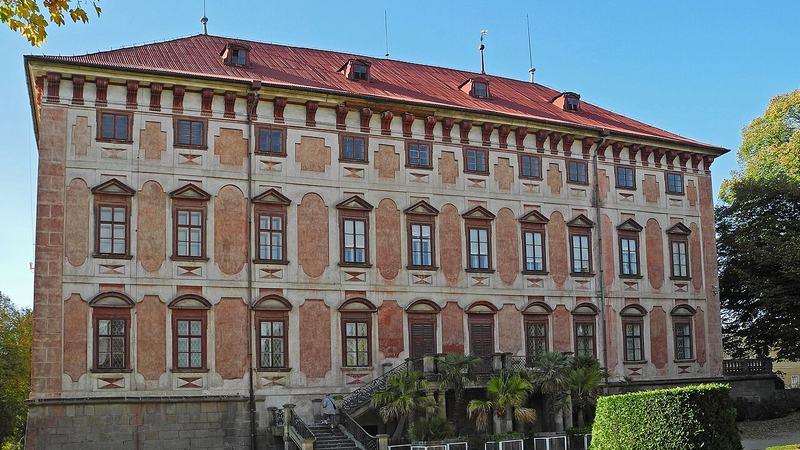 Schloss Libochowitz (Libochovice), Gartenseite