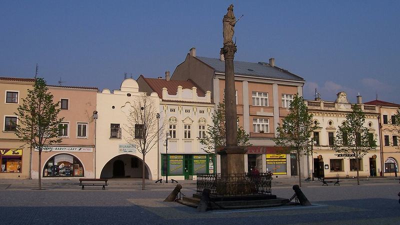 Lipník nad Bečvou , okres Přerov. Náměstí T. G. Masaryka