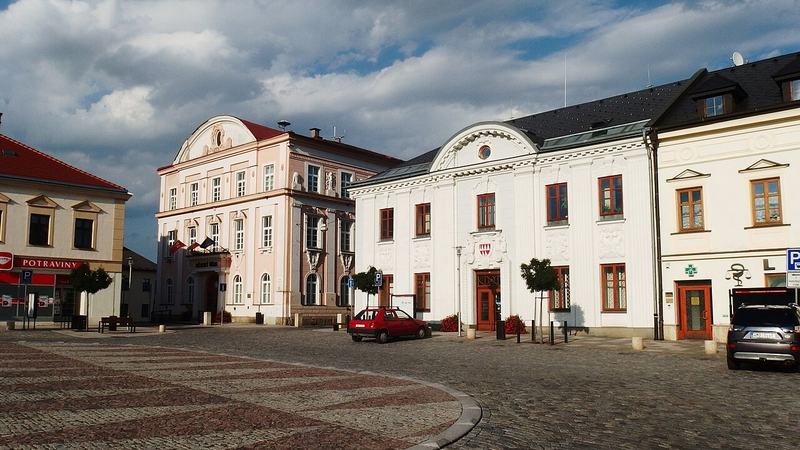 Mohelnice , okres Šumperk, Česká republika. Náměstí Svobody