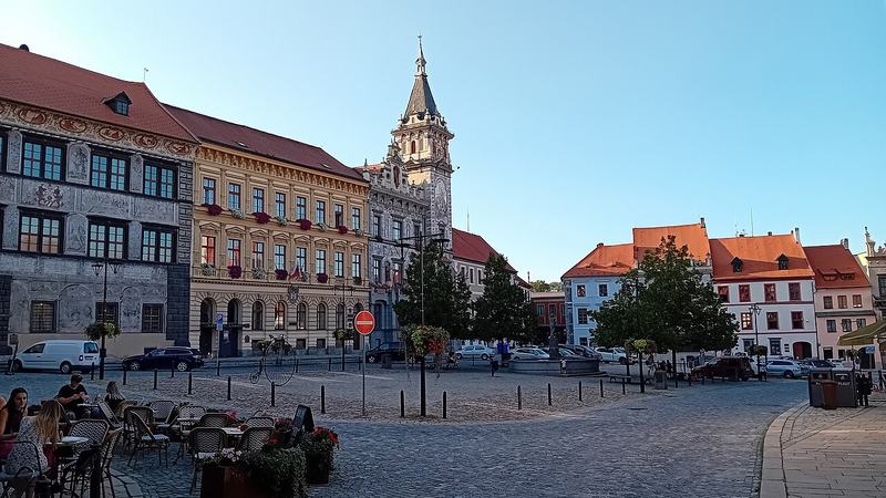 Velké náměstí v Prachaticích, srpen 2024