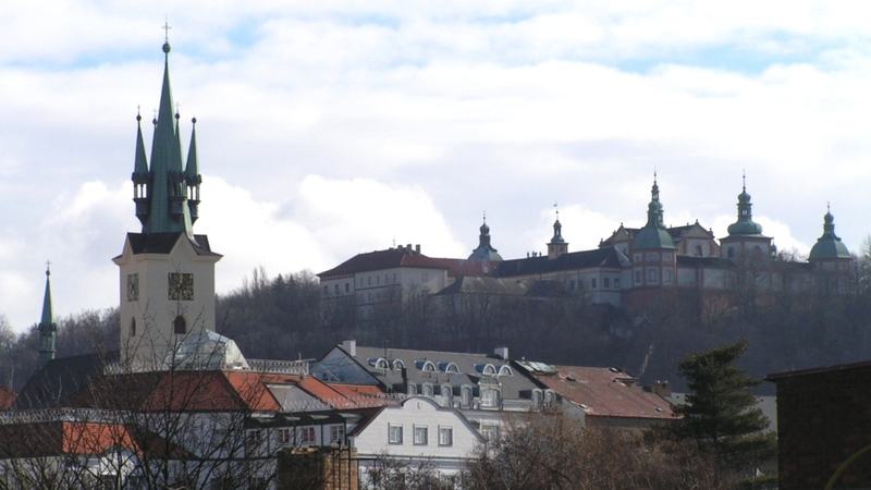 Pohled na Svatou Horu a Staré město, Příbram