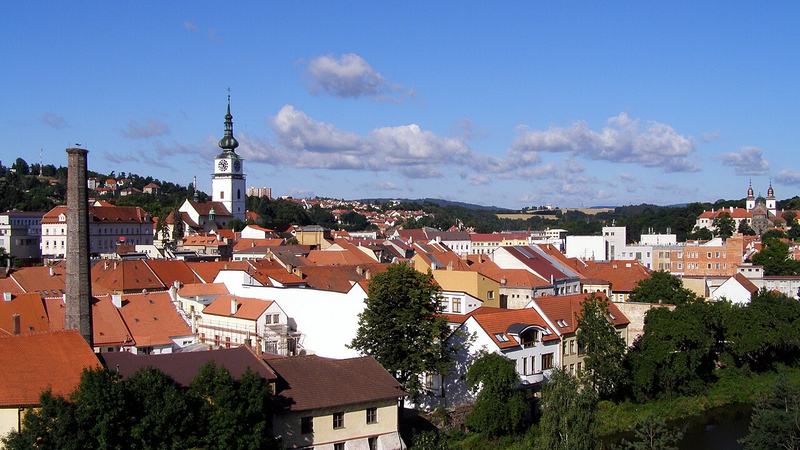 Třebíč-Vnitřní Město. Pohled do centra