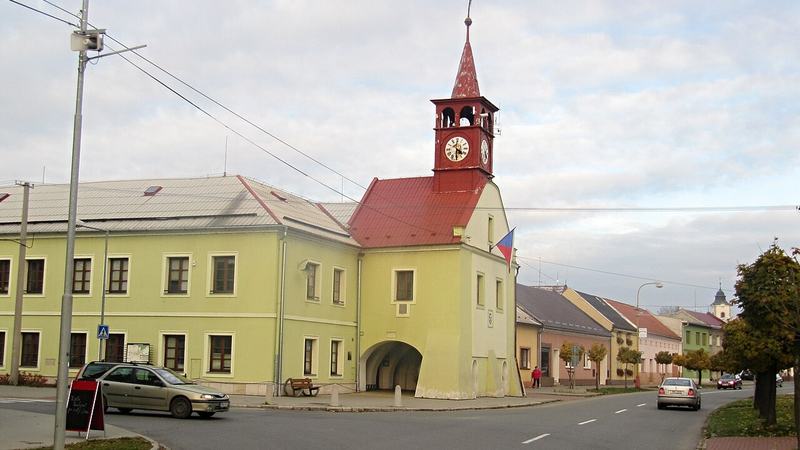 Velká Bystřice, okres Olomouc, Česká republika. Radnice