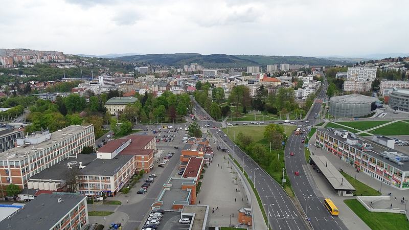 Zlín . Výhled z Baťova mrakodrapu