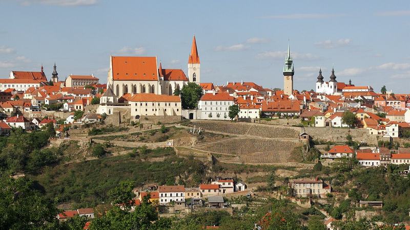 Panorama Znojma od Kraví hory